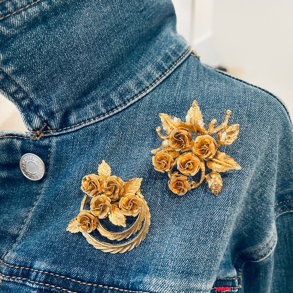 Large Floral Vintage Brooch